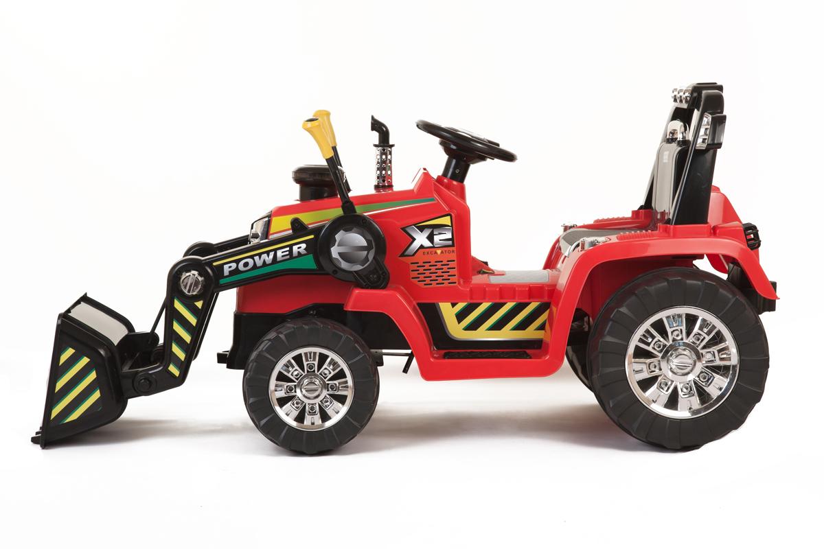 Red R/C Twin Motor Tractor - 12V Kids' Electric Ride On Tractor