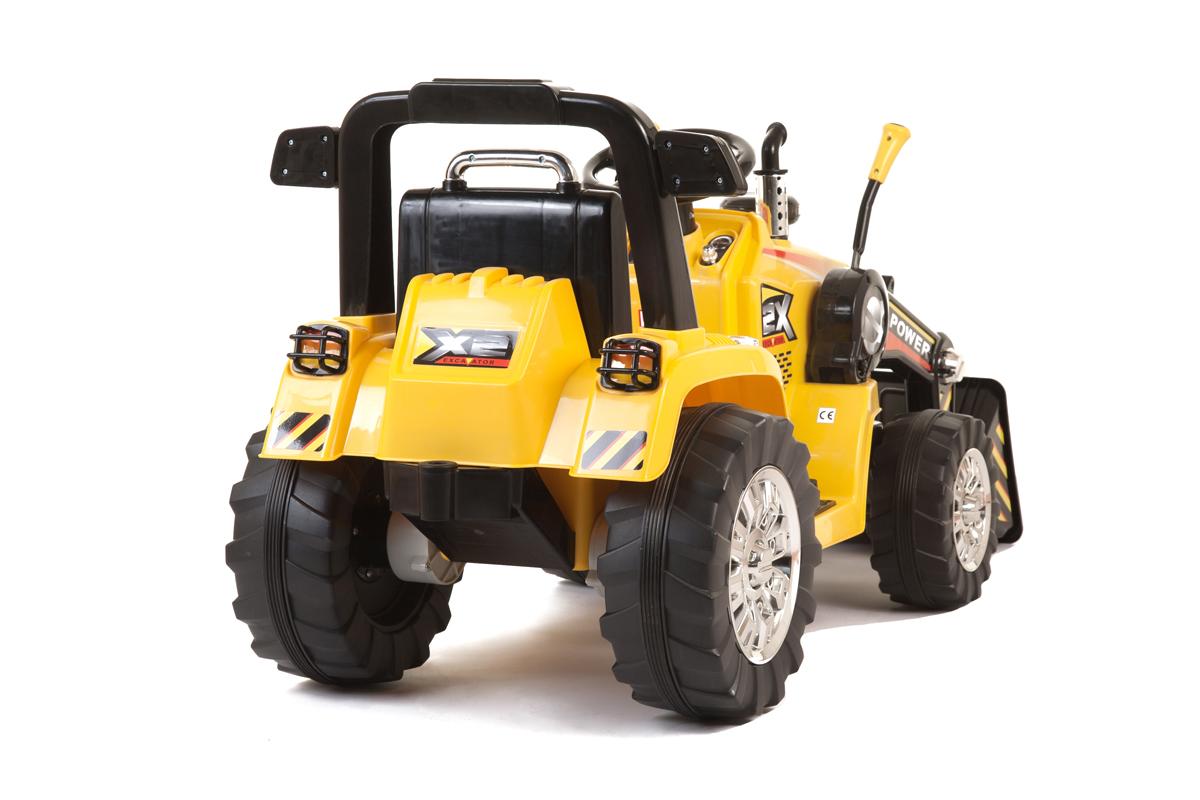 Yellow R/C Twin Motor Tractor - 12V Kids' Electric Ride On Tractor