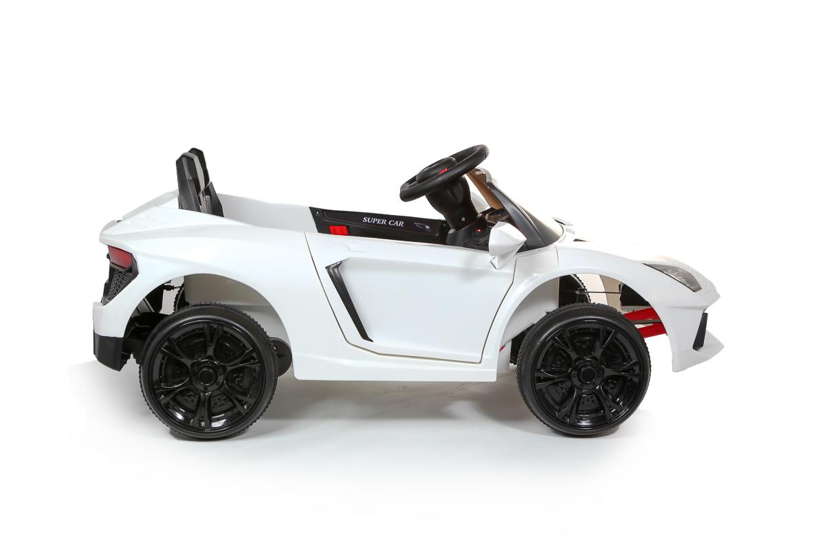 12V White Roadster Battery Ride On Car