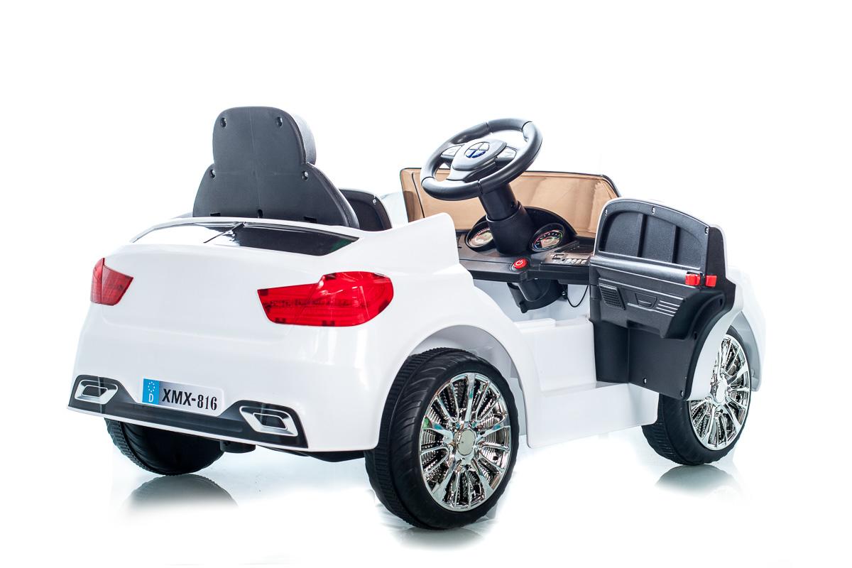 White C Class Saloon - 12V Kids' Electric Ride On Car