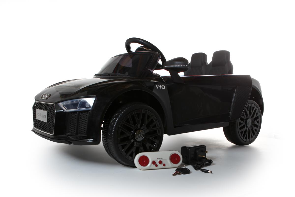12V Licensed Black Audi R8 Spyder Battery Ride On Car