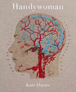 Handywoman cover showing embroidered brain and nervous system
