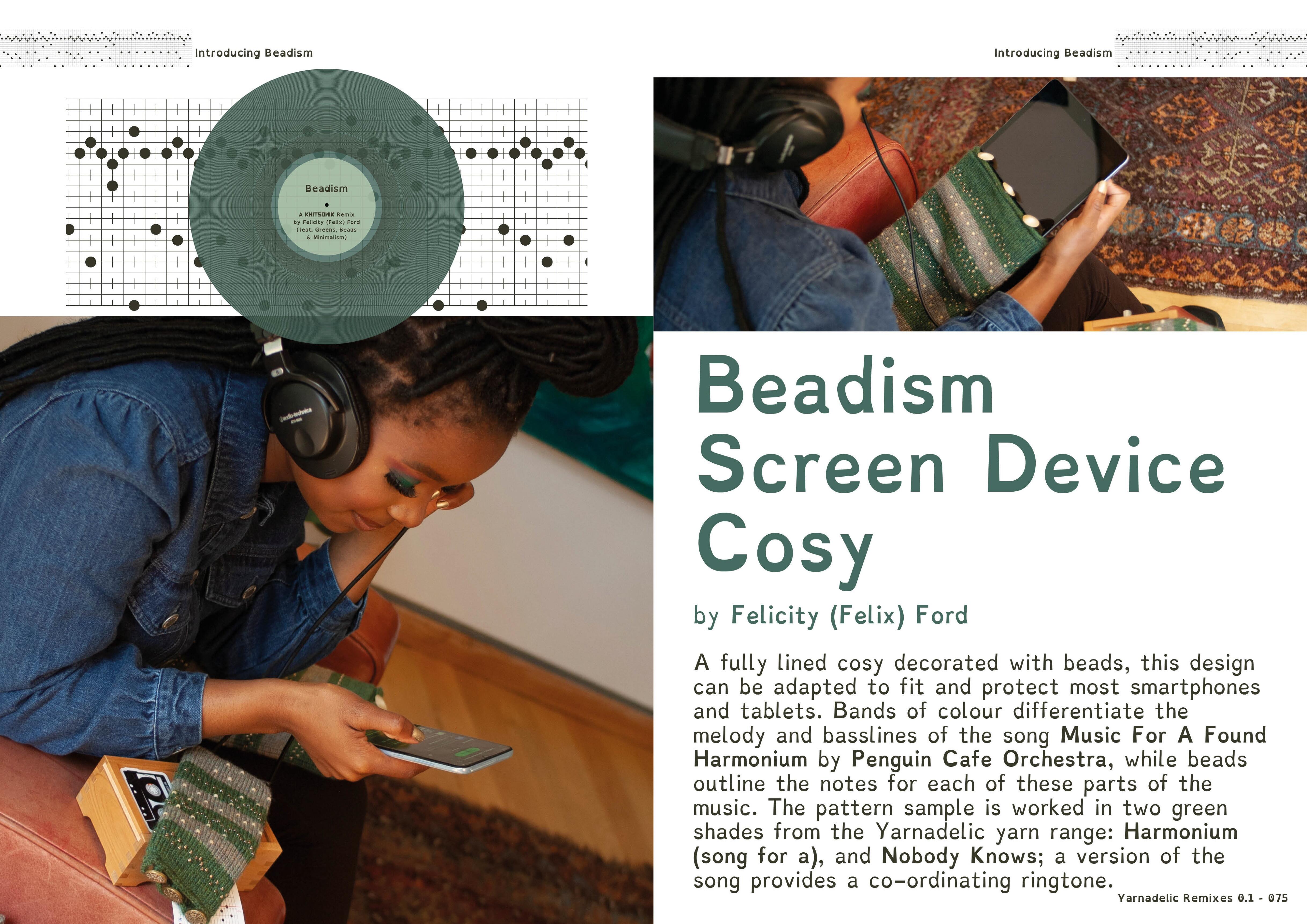 Yarnadelic Remixes 0.1 - spread introducing Beadism Beaded Device Cosy