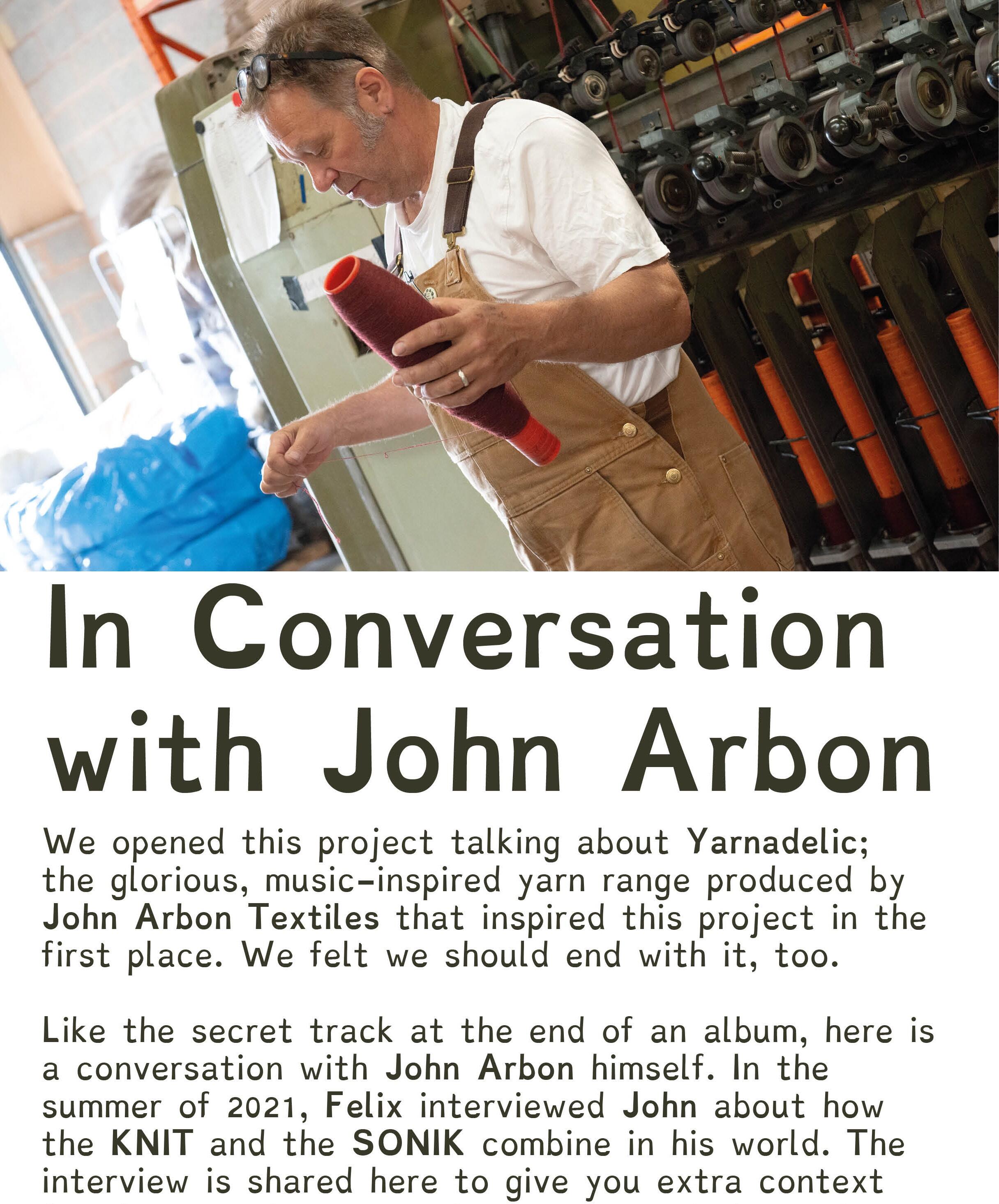 Yarnadelic Remixes 0.1 - page showing John Arbon Interview