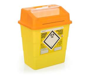 Contain-ER 13L sharps disposal bins orange with protected access - box of 20 41151410