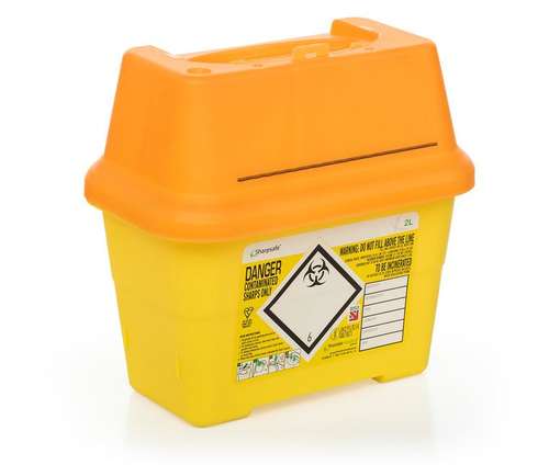 Contain-ER 2L sharps disposal bins orange - box of 50 41405410