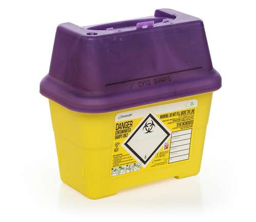 Contain-ER 2L sharps disposal bins purple - box of 50 41405420