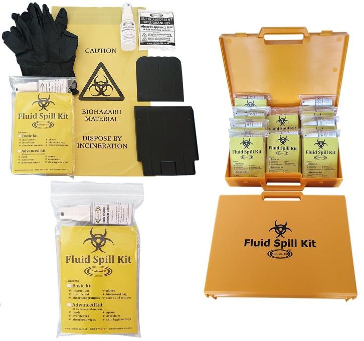 Basic body fluid spill kits