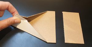 Cardboard scoop and scraper set for bodily fluid congealed absorbent spillages