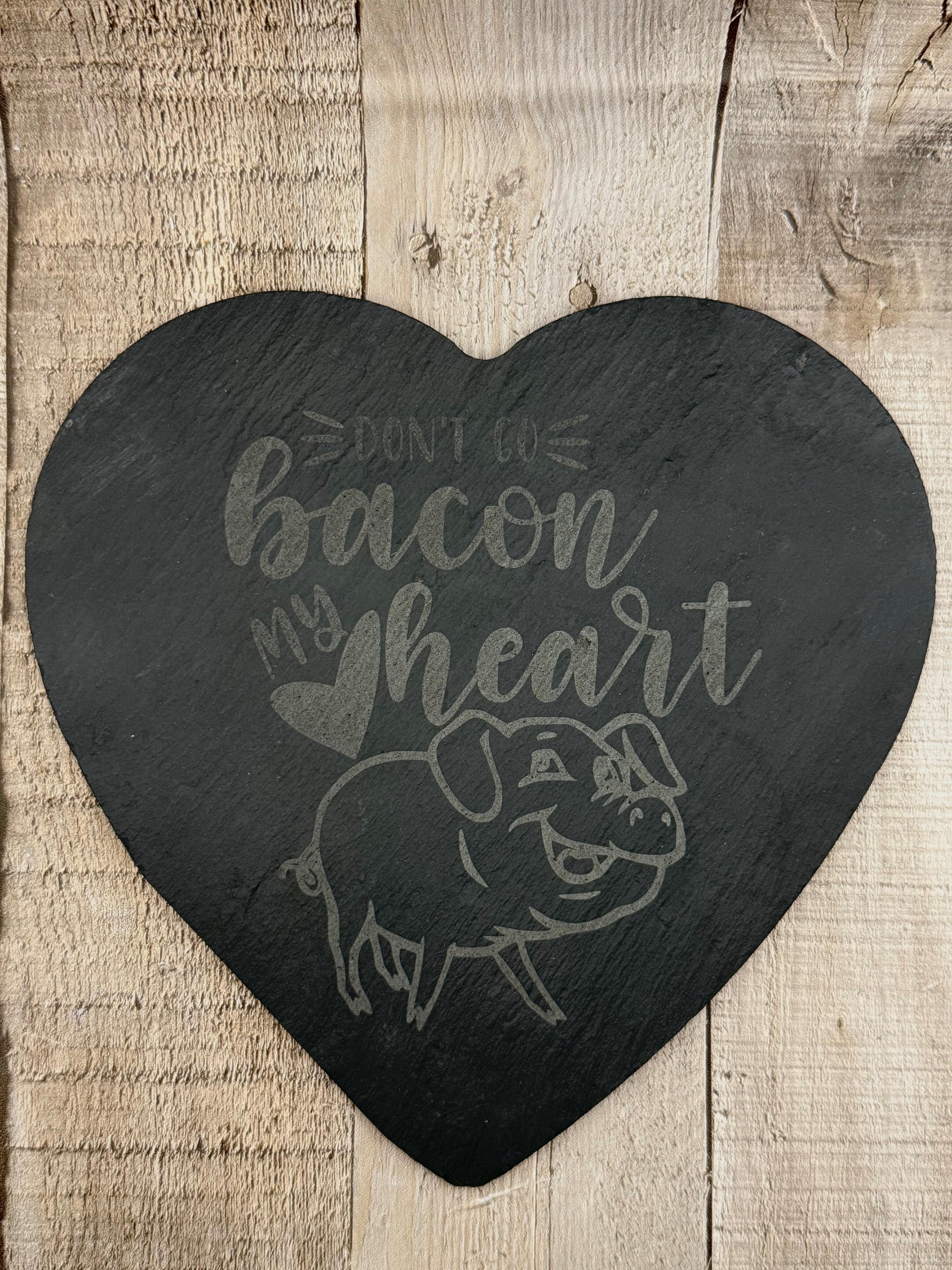 Natural slate heart board clearance item