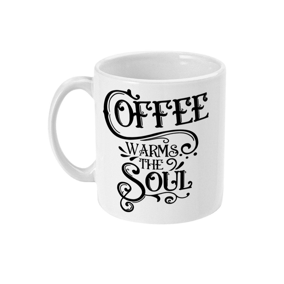 Red Berry Crafts Ltd:Coffee Warms the Soul 11oz Ceramic Mug