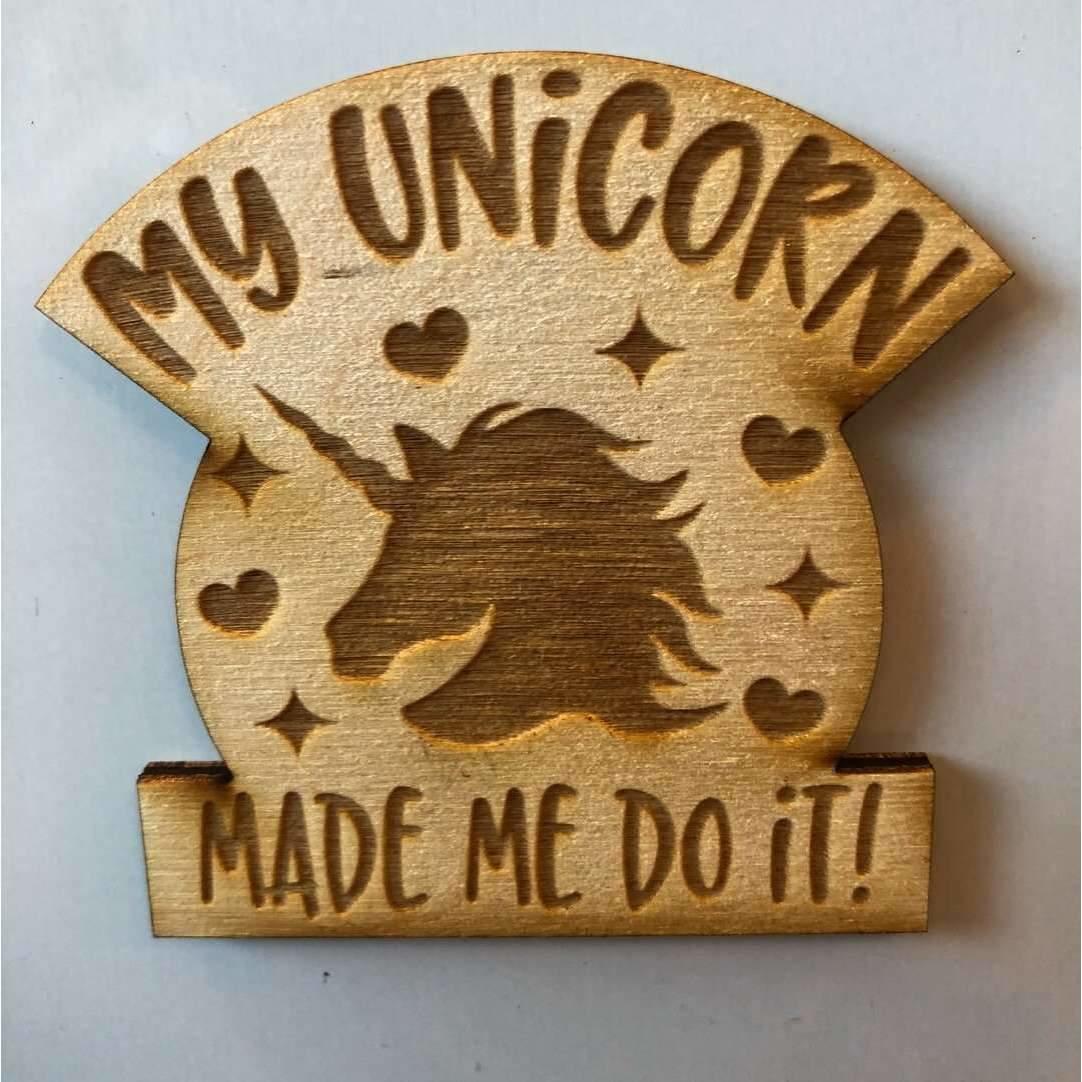 Red Berry Crafts Ltd:Unicorn made me do it Magnet - Inverted