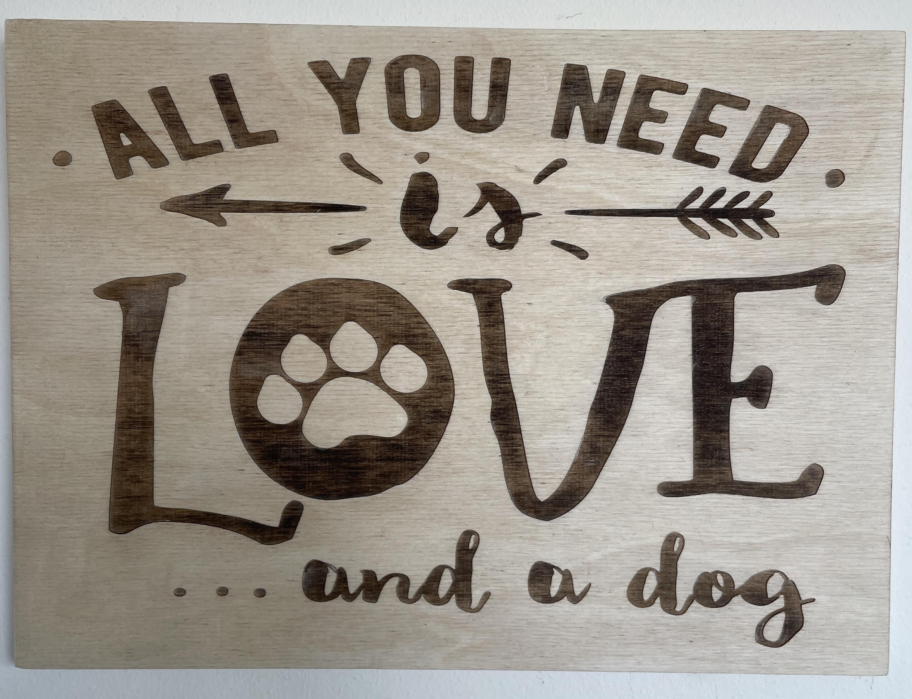 Wooden dog sign gift for dog lovers UK