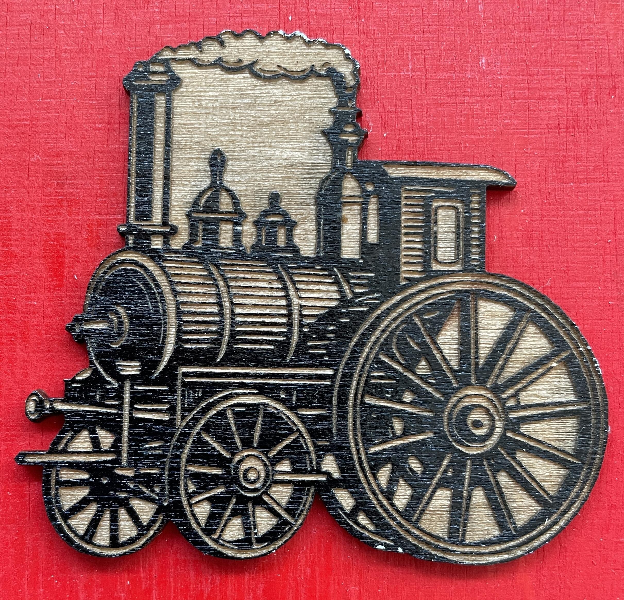 Handmade steam engine enthusiast wall sign UK