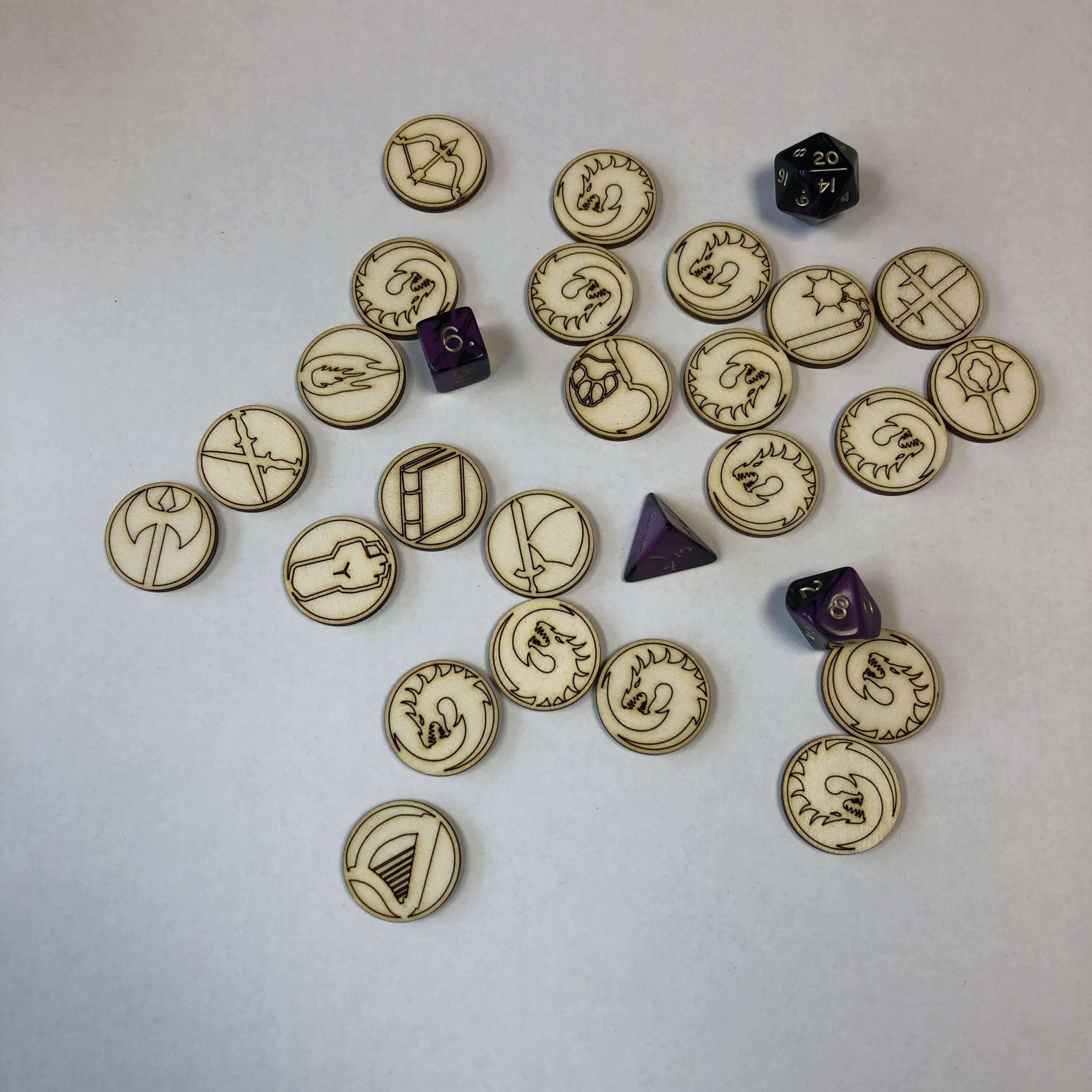 Red Berry Crafts Ltd:RBCBasics Core 24 Piece Gaming Token Set