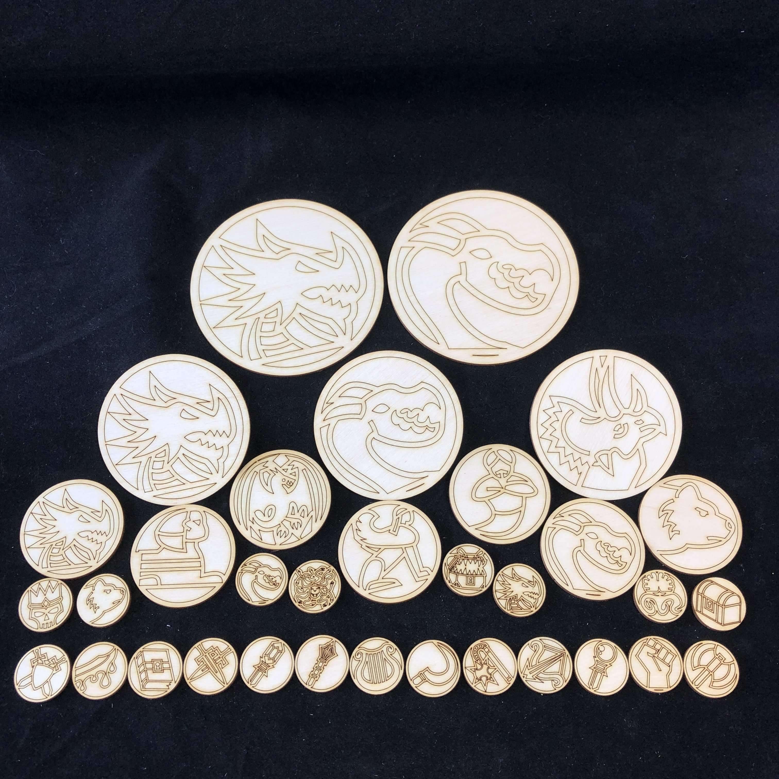 Red Berry Crafts Ltd:RBCBasics 33 Piece Advanced Edition Gaming Token Set