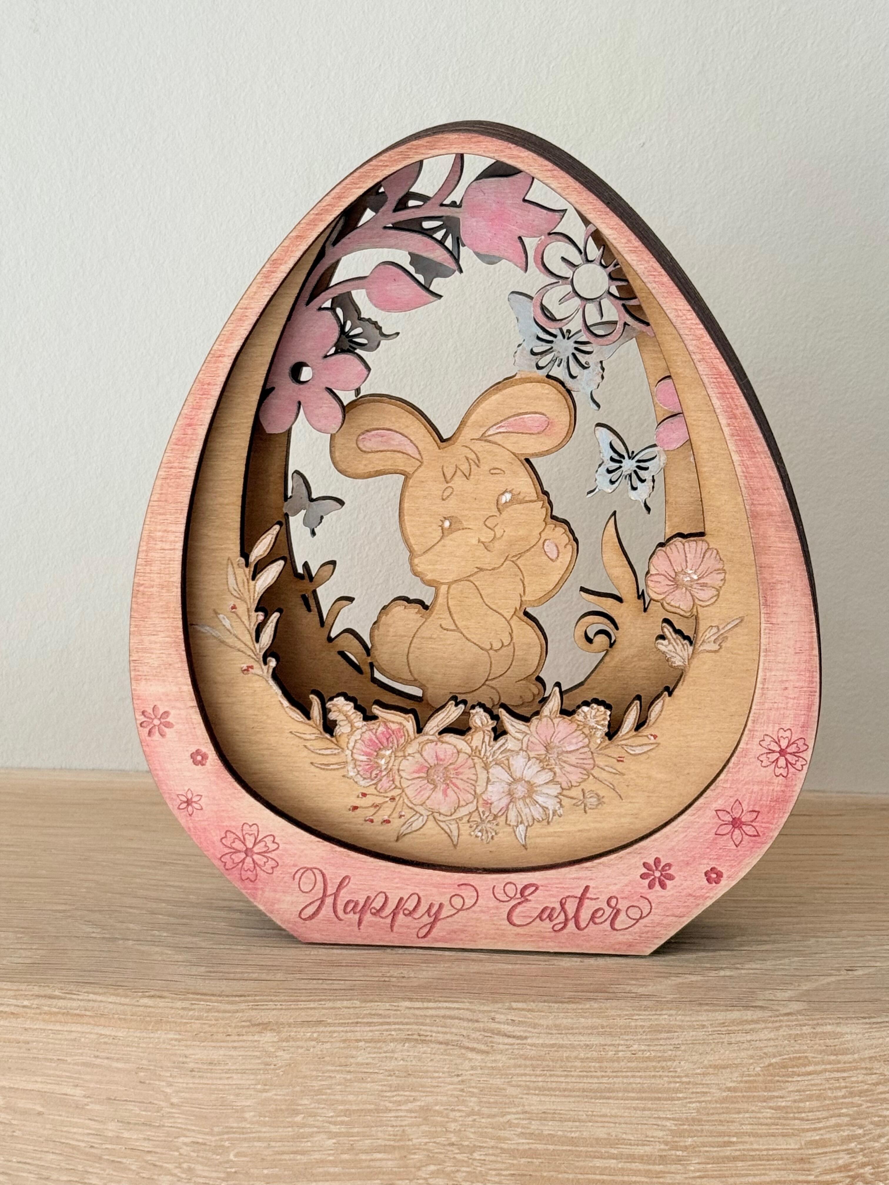 Multi-layer bunny Easter decoration UK