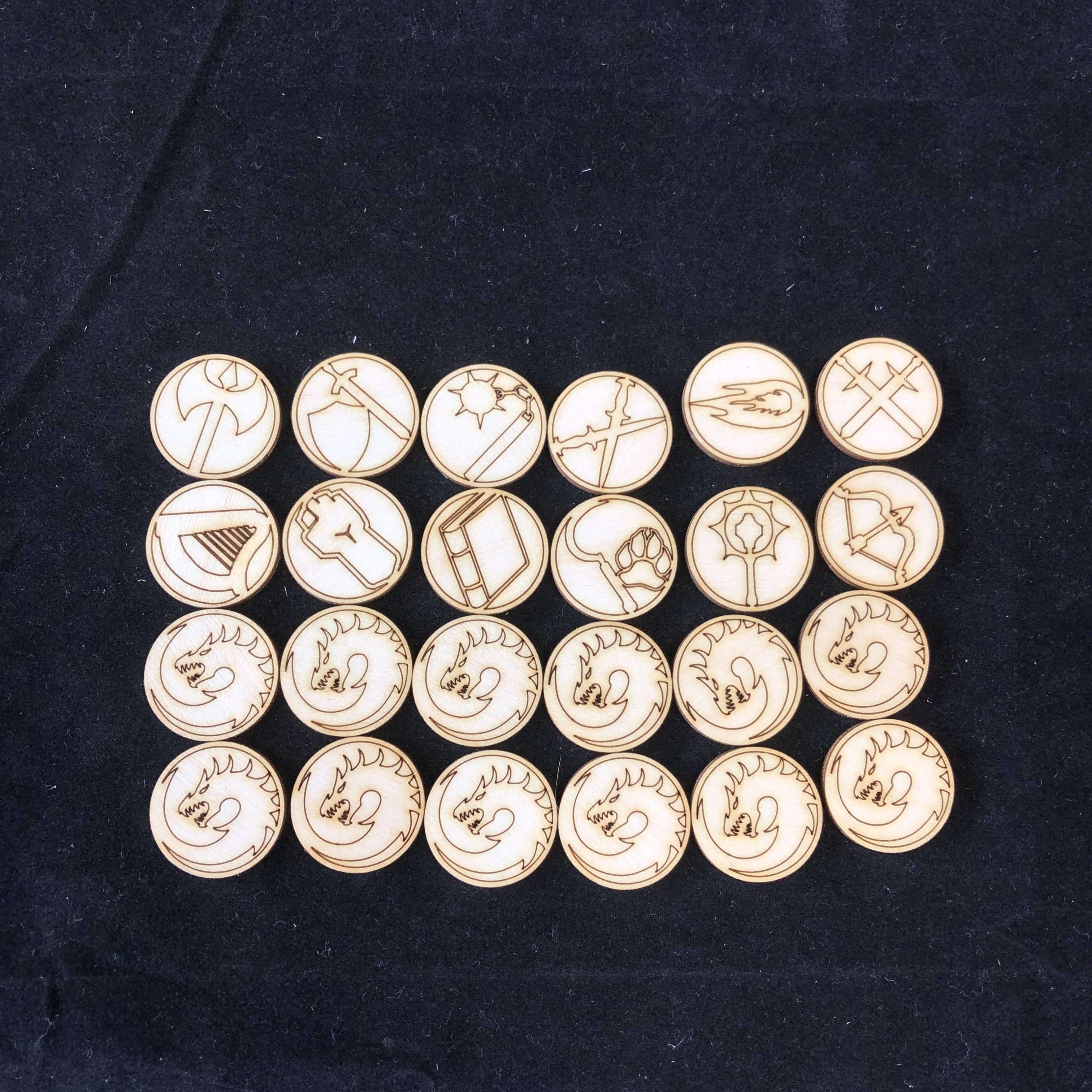 Red Berry Crafts Ltd:RBCBasics Core 24 Piece Gaming Token Set