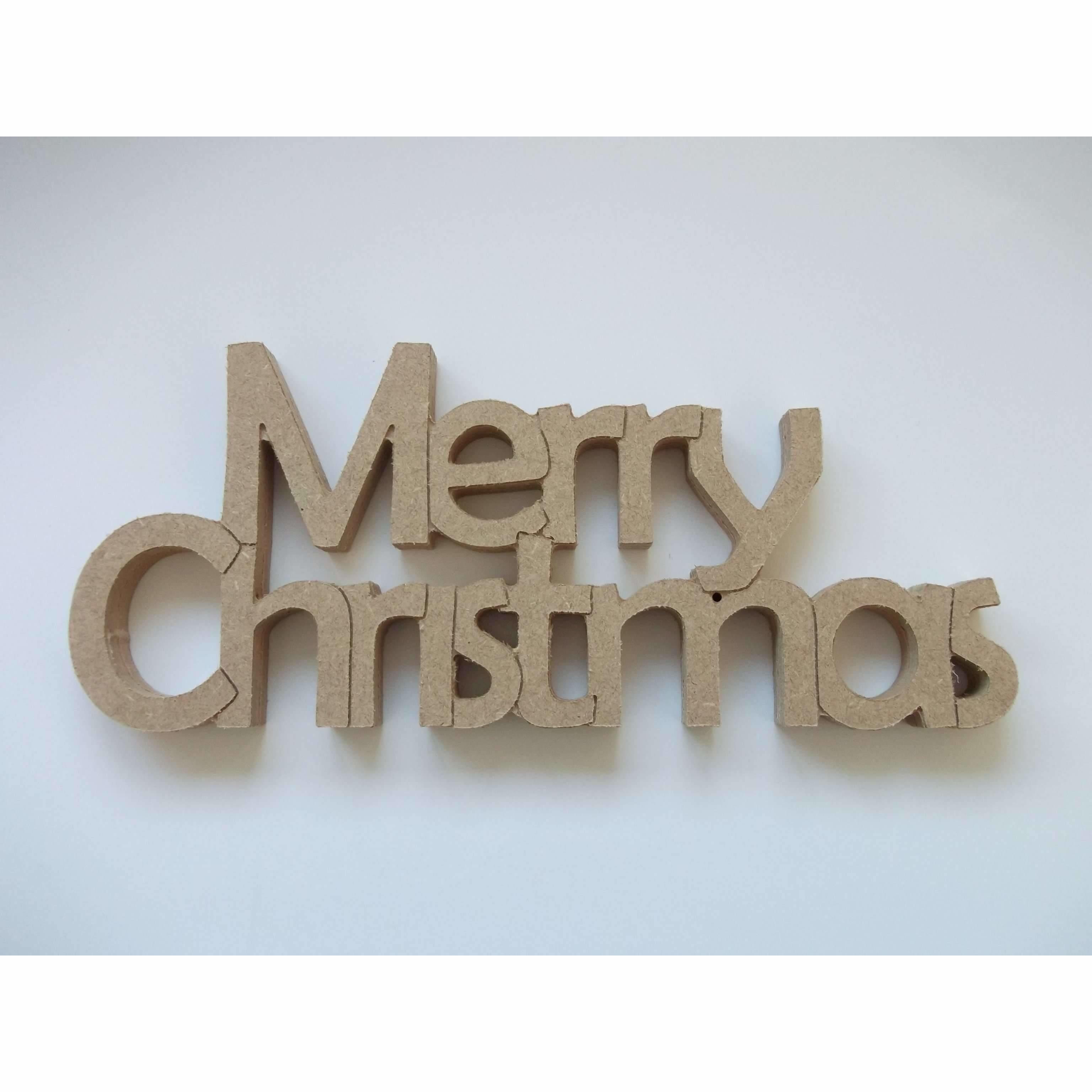 Red Berry Crafts Ltd:Merry Christmas Freestanding Phrase
