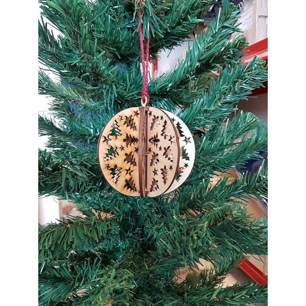 Red Berry Crafts Ltd:3D Laser Cut Christmas Tree Bauble