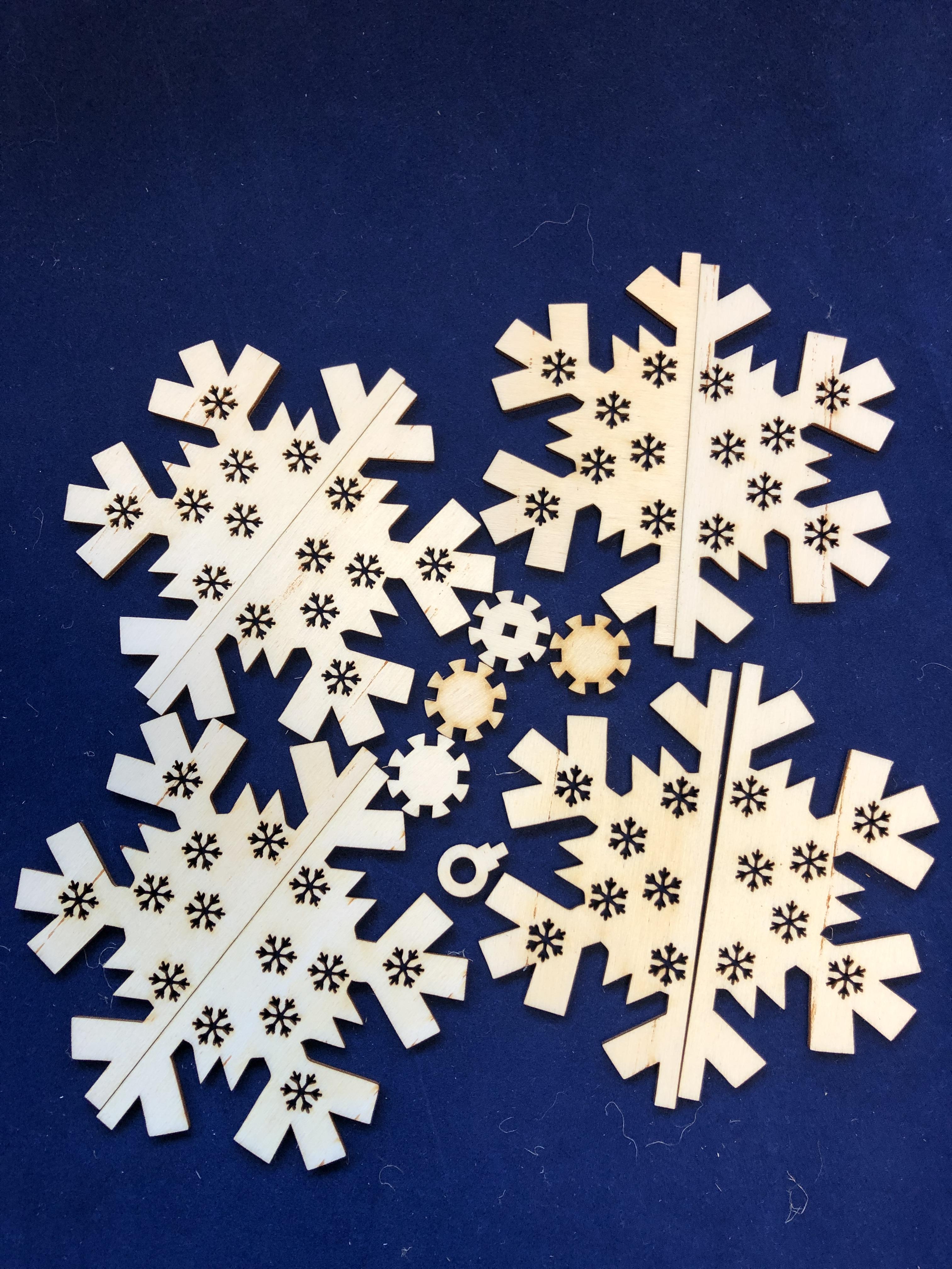 3D Laser cut Snowflake bauble