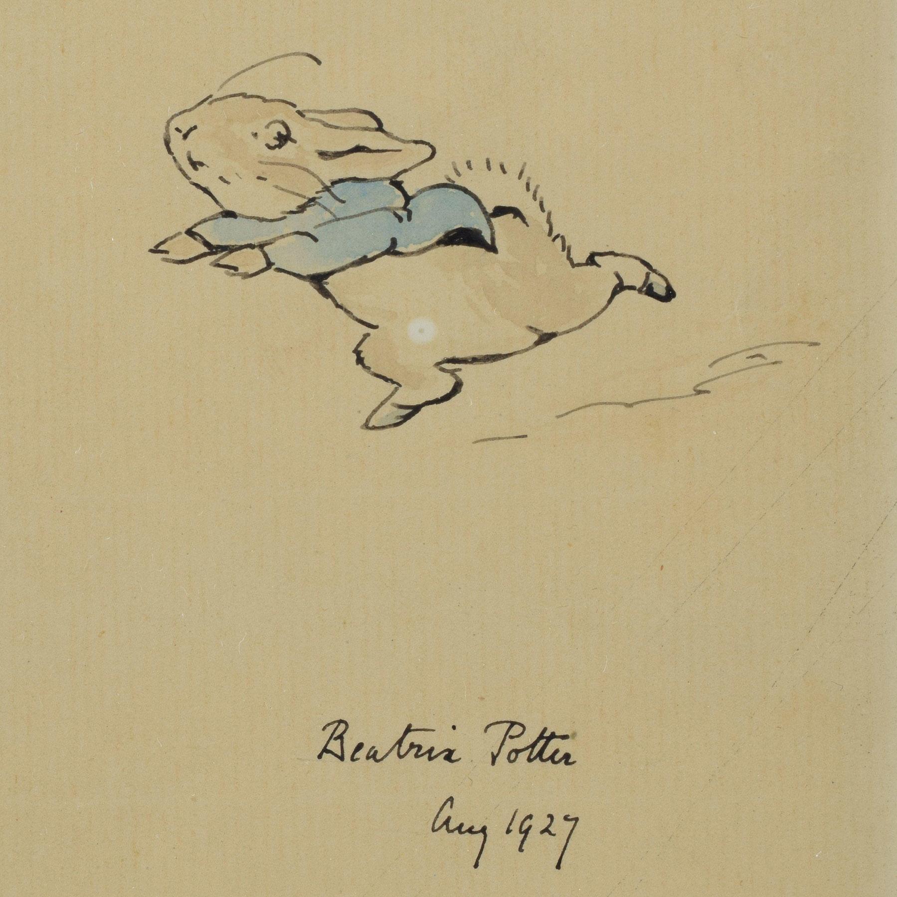 Beatrix Potter, original watercolor drawing of Peter Rabbit