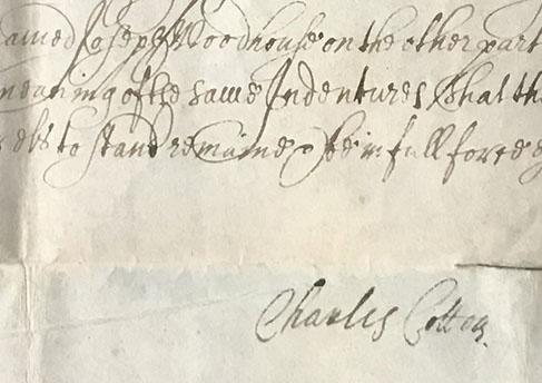 Charles Cotton, Bond to the creditor who seized Beresford Hall (1663)