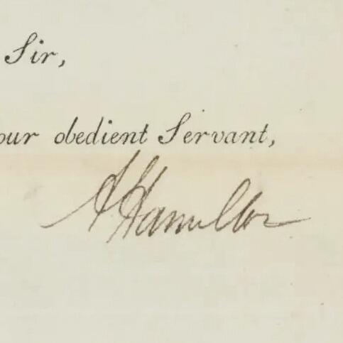 Document Signed by Alexander Hamilton as Secretary of the Treasury 1793