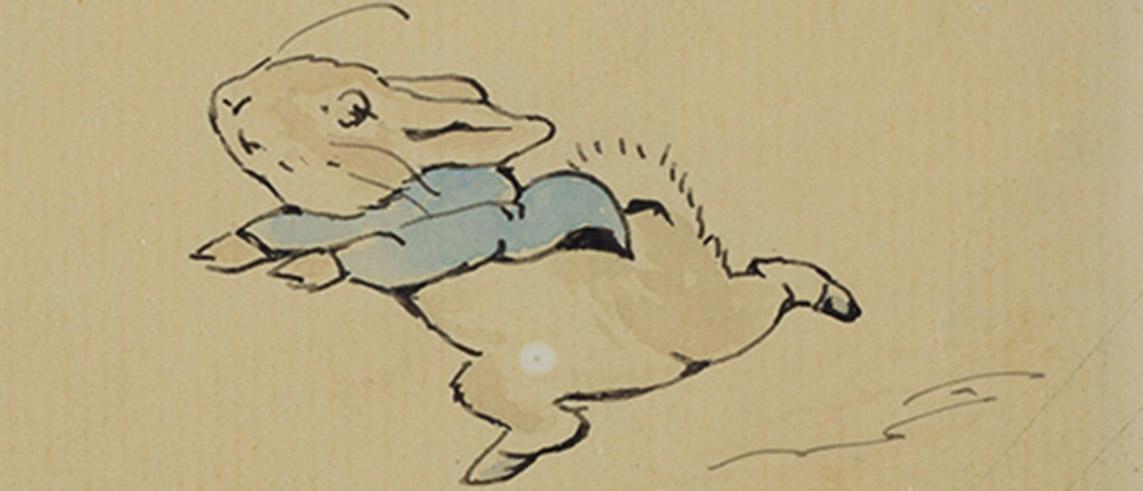 Beatrix Potter, original watercolor drawing of Peter Rabbit