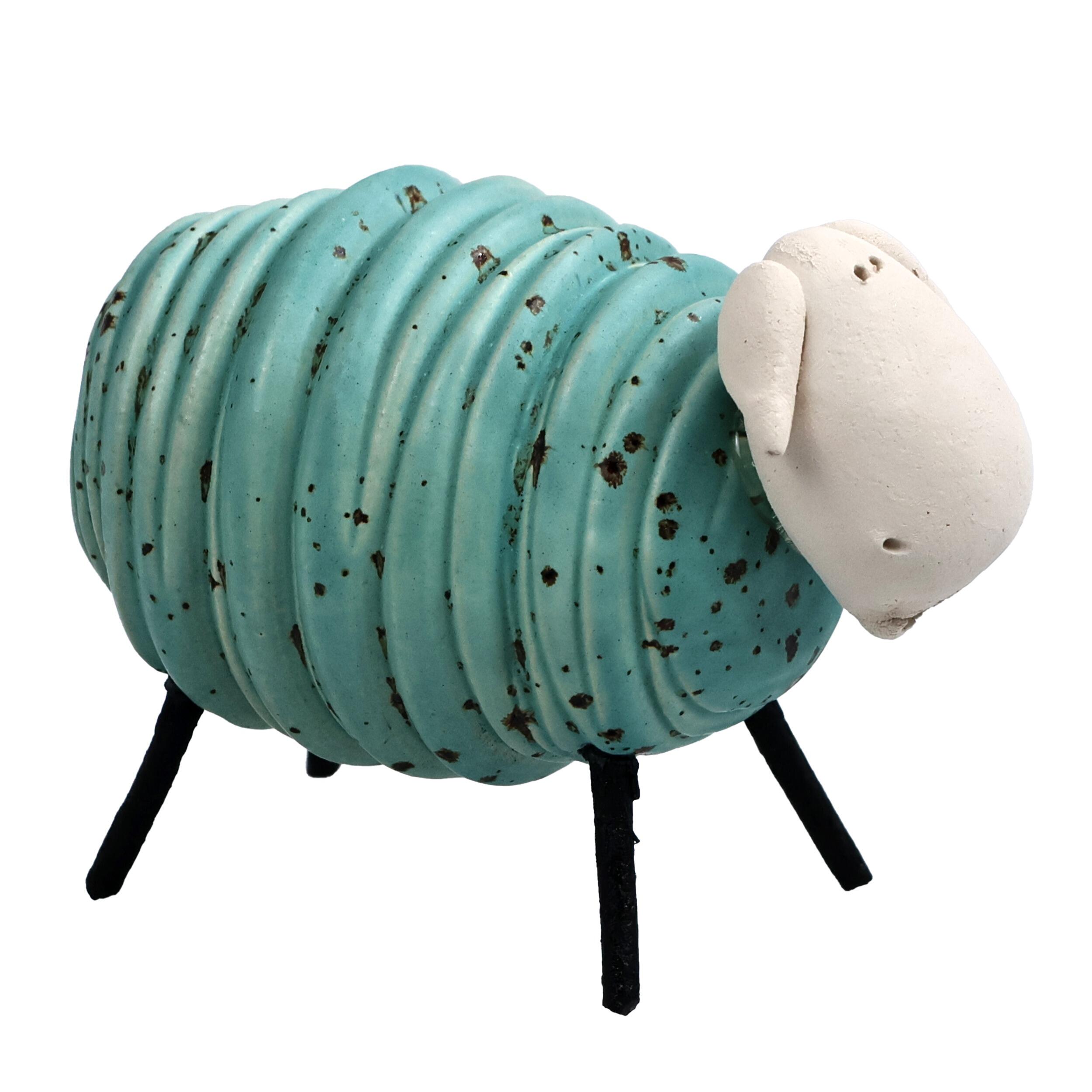 Sheared Sheep with Wire Legs Figurine