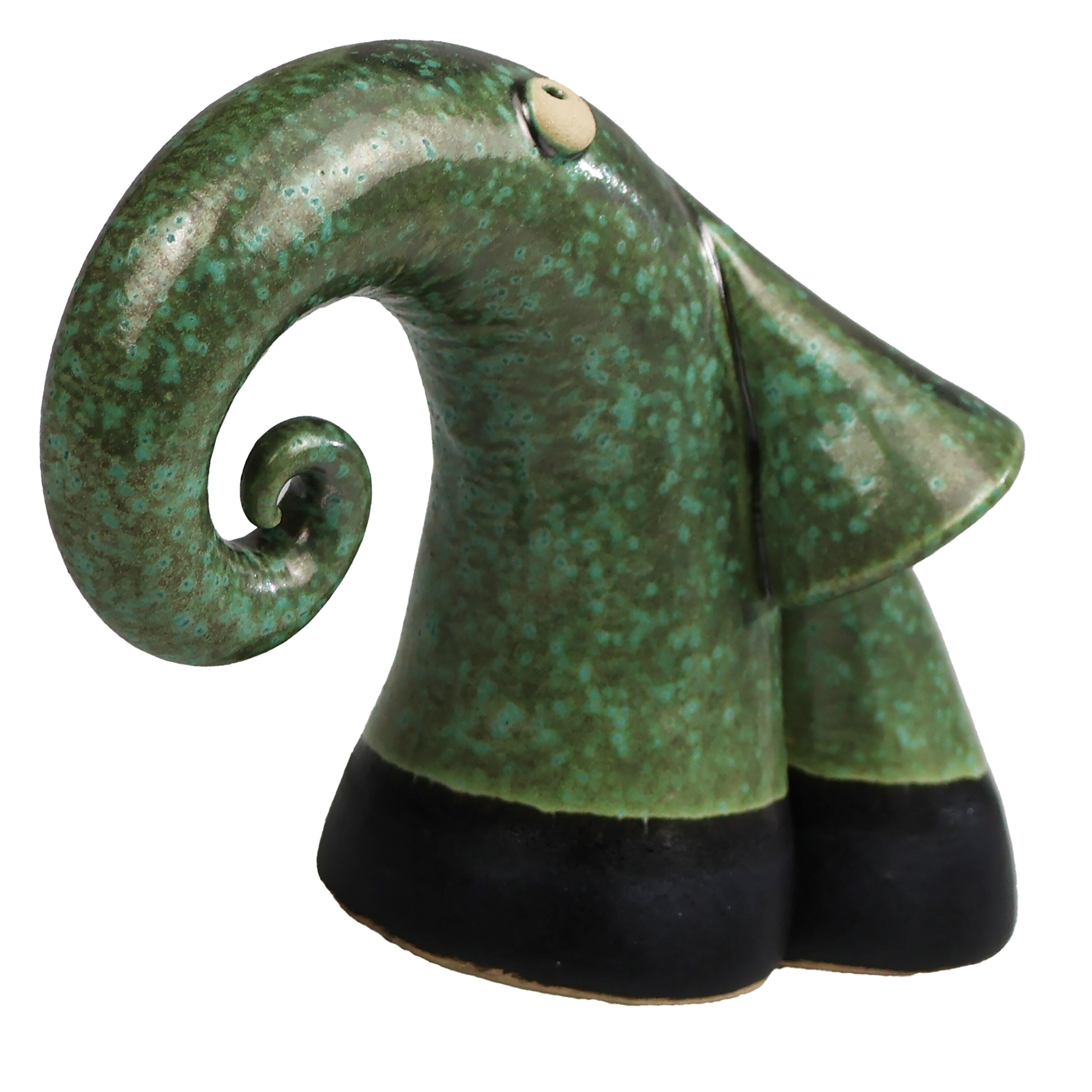 Handmade Ceramic Funky Elephant – Unusual Pottery Animal Sculpture, Quirky Home Décor, Unique Gift  SEO Description