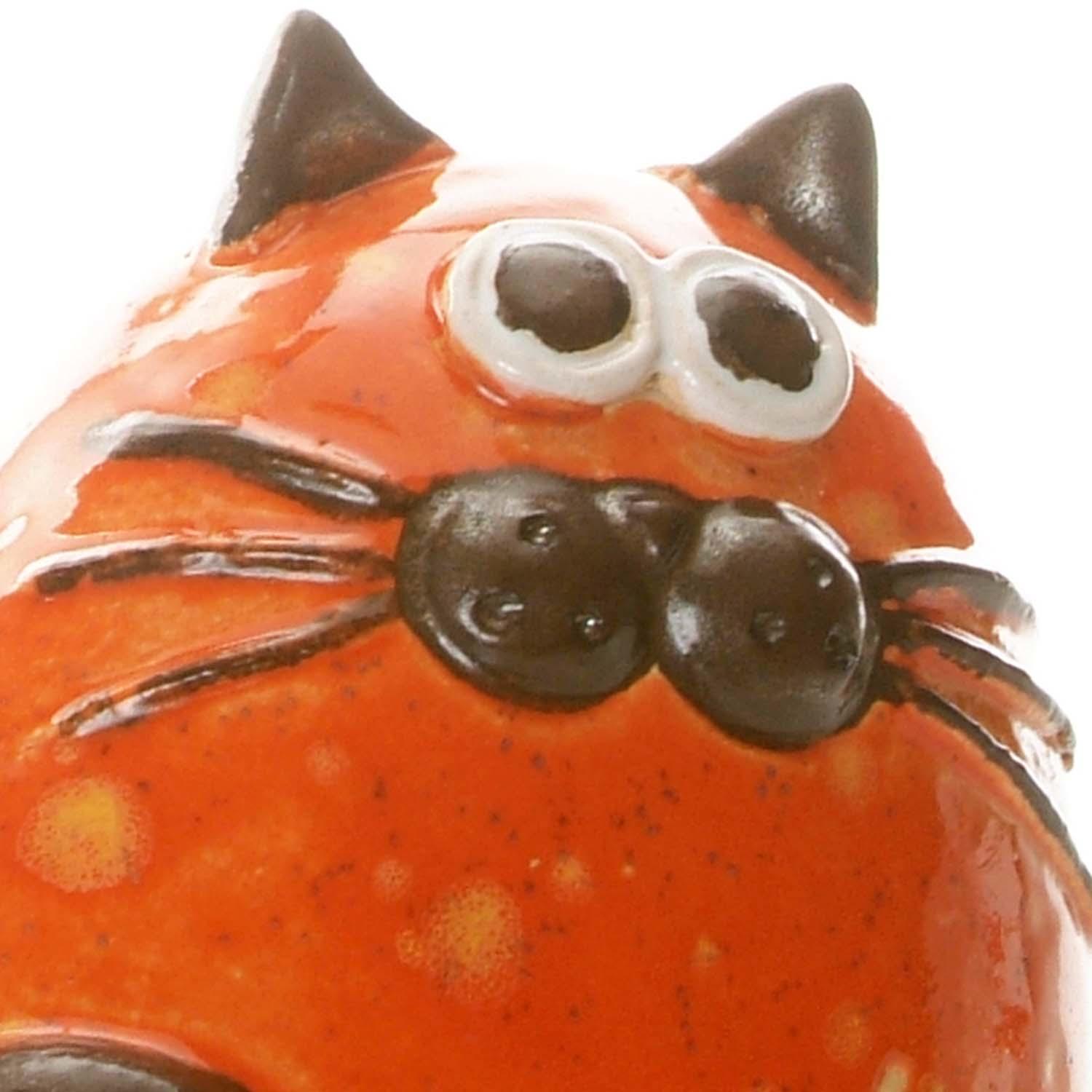 Ceramic Chubby Cat Ornament | Ginger