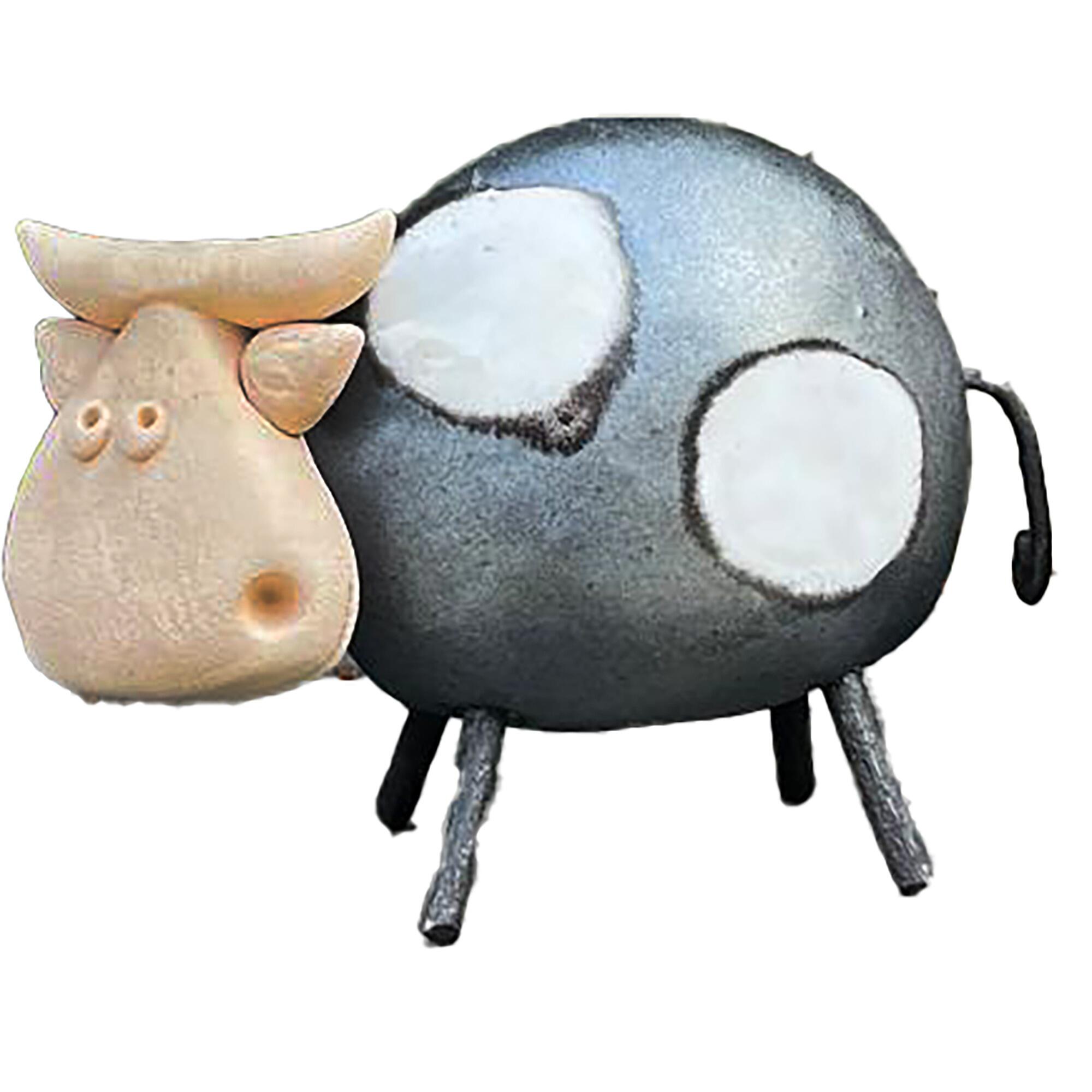 Happy Cow with Metal Legs Ornament | Various Colours