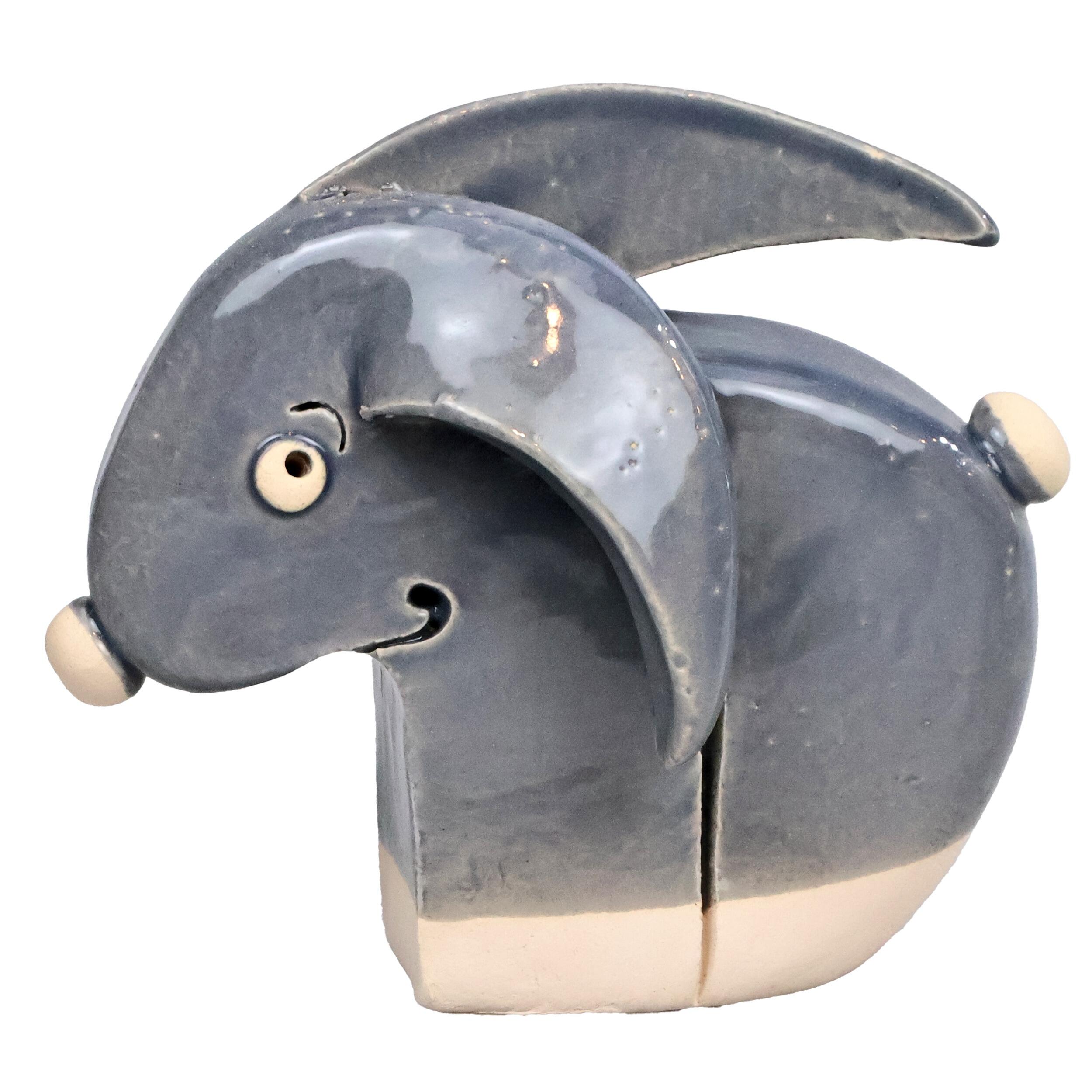 Handmade Ceramic Wild Rabbit Figurine – Rustic Pottery Animal Sculpture ...