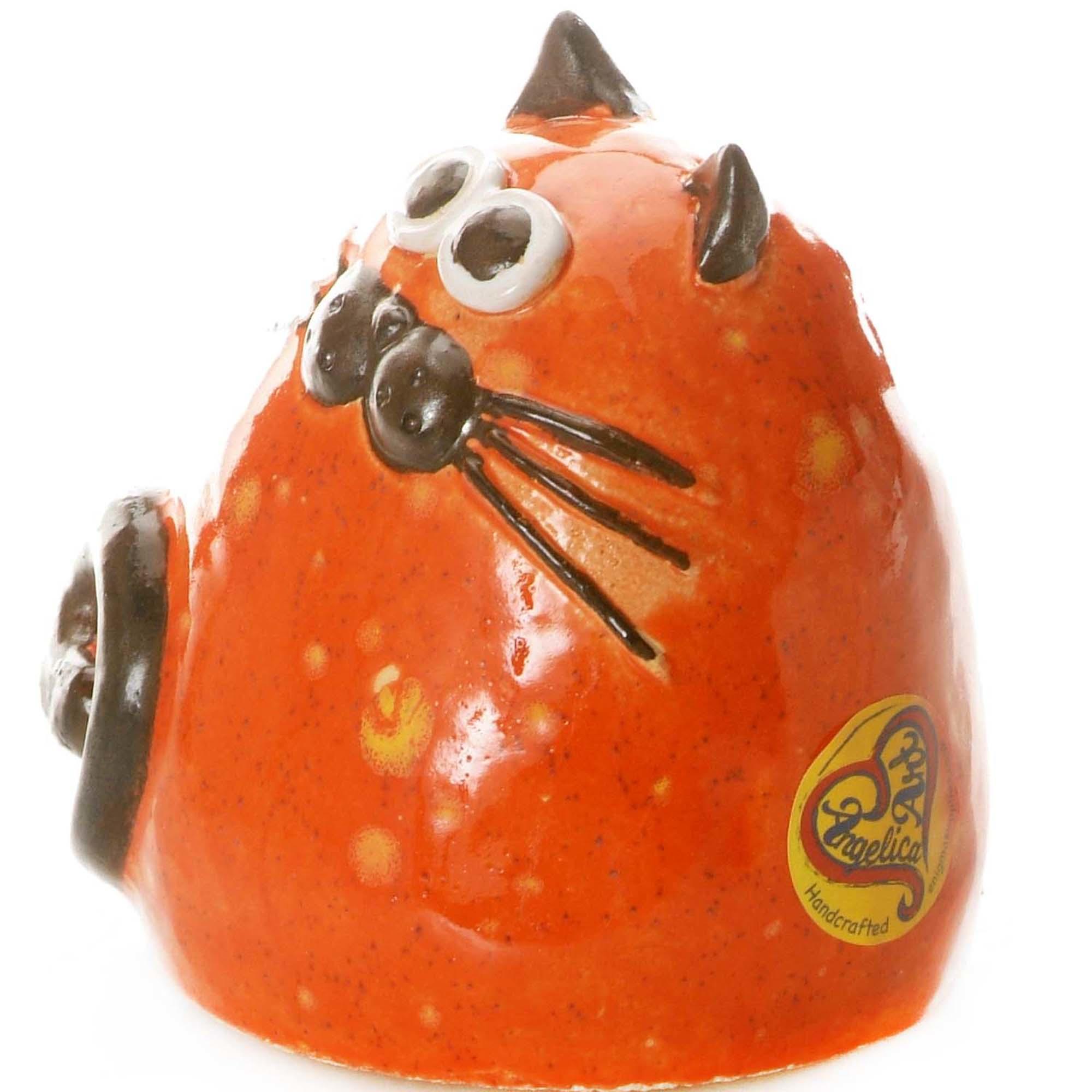 Ceramic Chubby Cat Ornament | Ginger