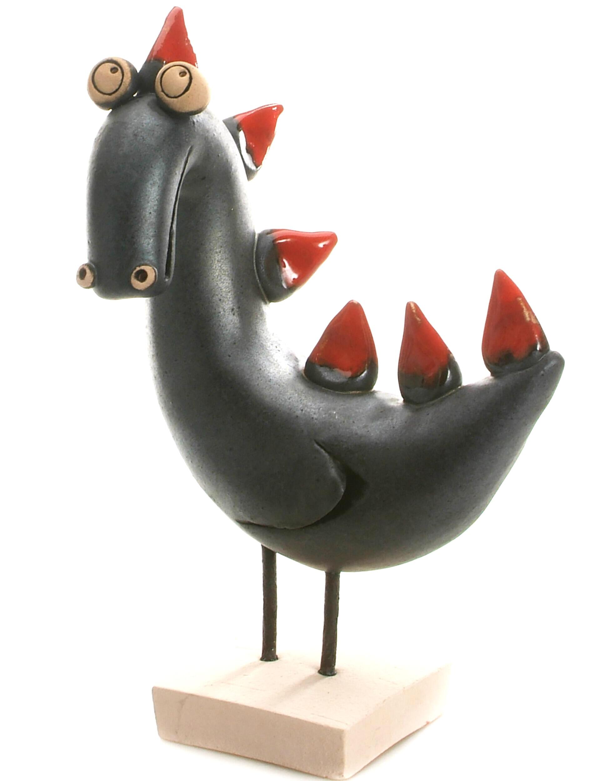 Fantastic Playful Dragon Large Hand Made Statue | Handmade Ceramic Dragon Ornament | Quirky Dragon Decor | Perfect Gift from Wales