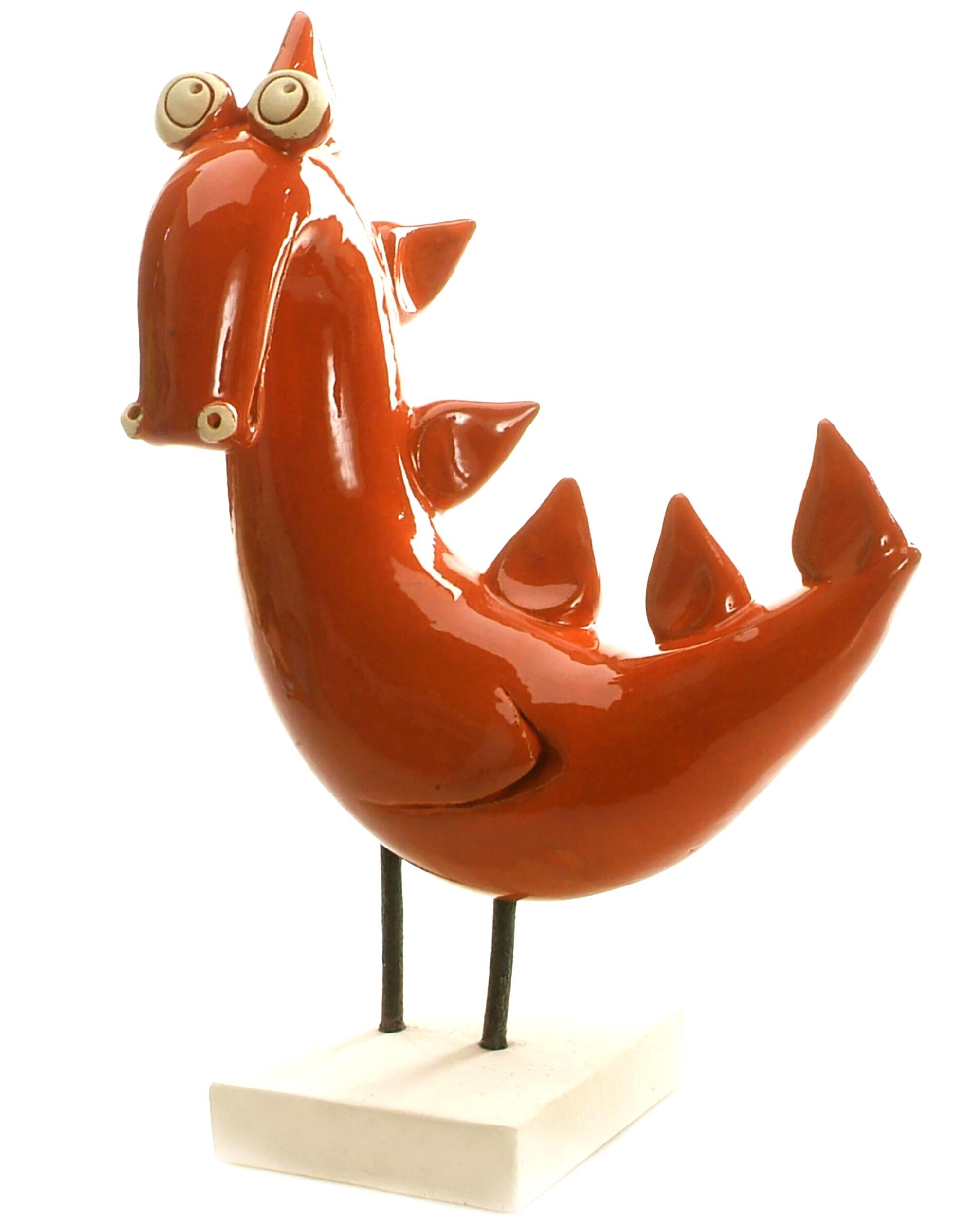Fantastic Playful Dragon Large Hand Made Statue | Handmade Ceramic Dragon Ornament | Quirky Dragon Decor | Perfect Gift from Wales
