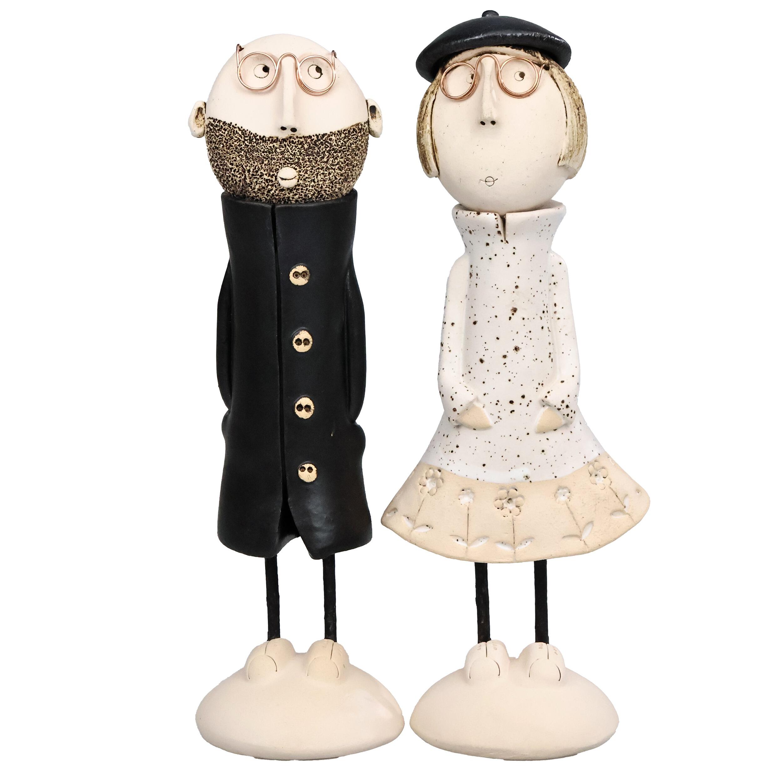 Handmade Ceramic Quirky Couple | Male & Female Figurines Gift