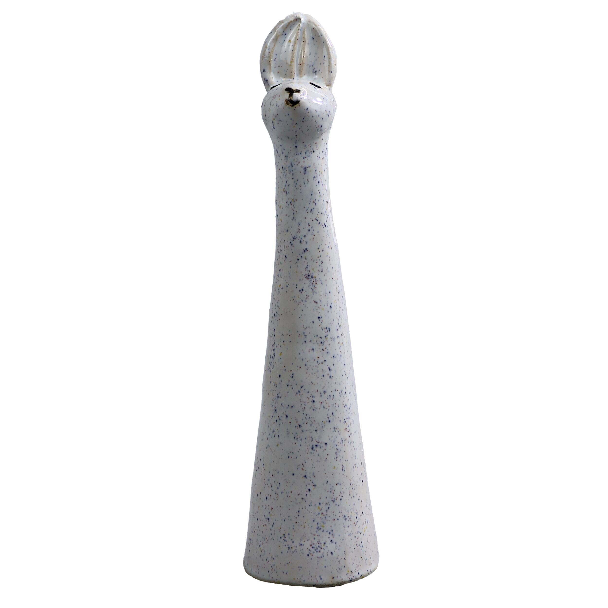 Minimalist Slim Rabbit – Handmade Ceramic Figurine | Contemporary Animal Décor & Gift