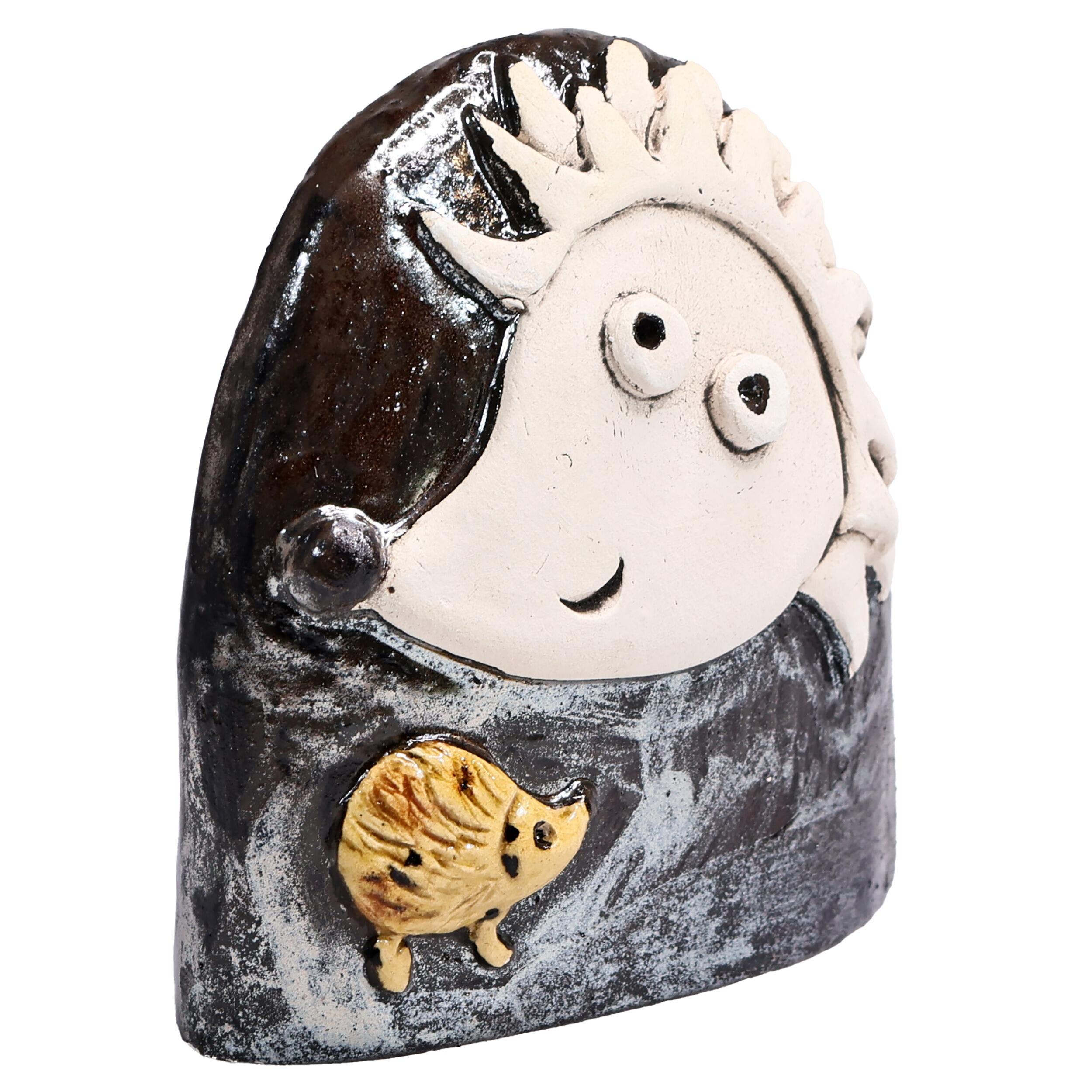 Charming Character of Handmade Ceramic Hedgehog Figurine