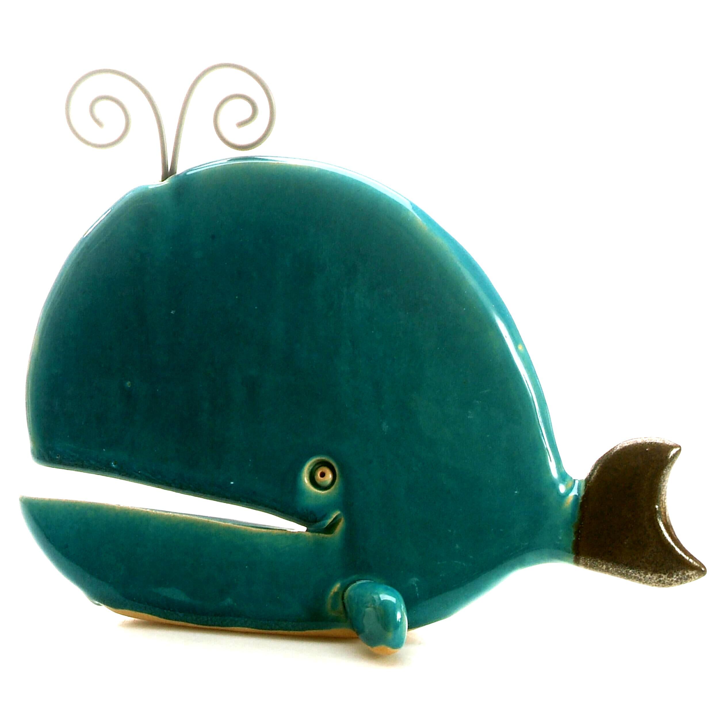 Spouting Whale Ceramic Sculpture (Small) | Various Colours