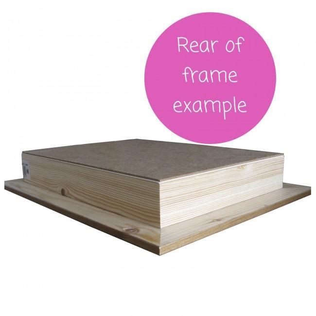 1.75 inch Pine Box at rear of shadow display frame