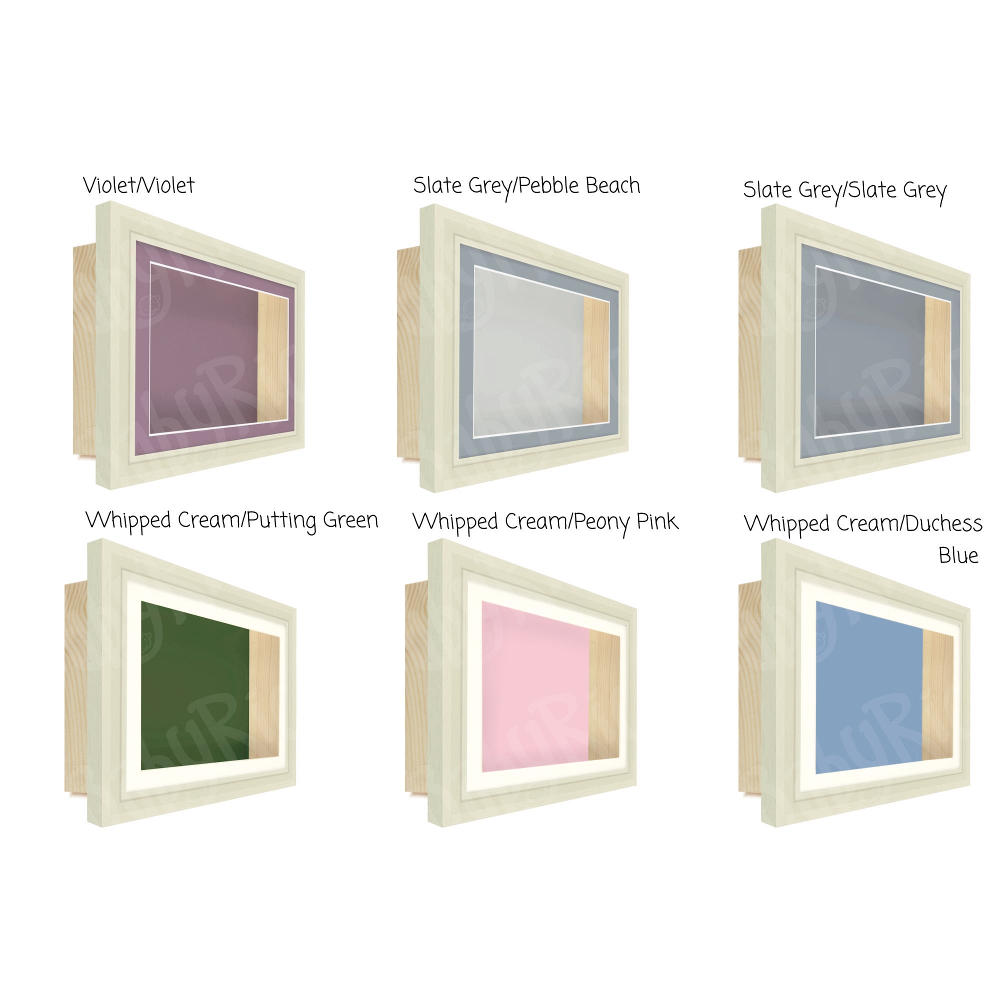 Extra Deep 3D Box Frame - Insert Colour Combinations