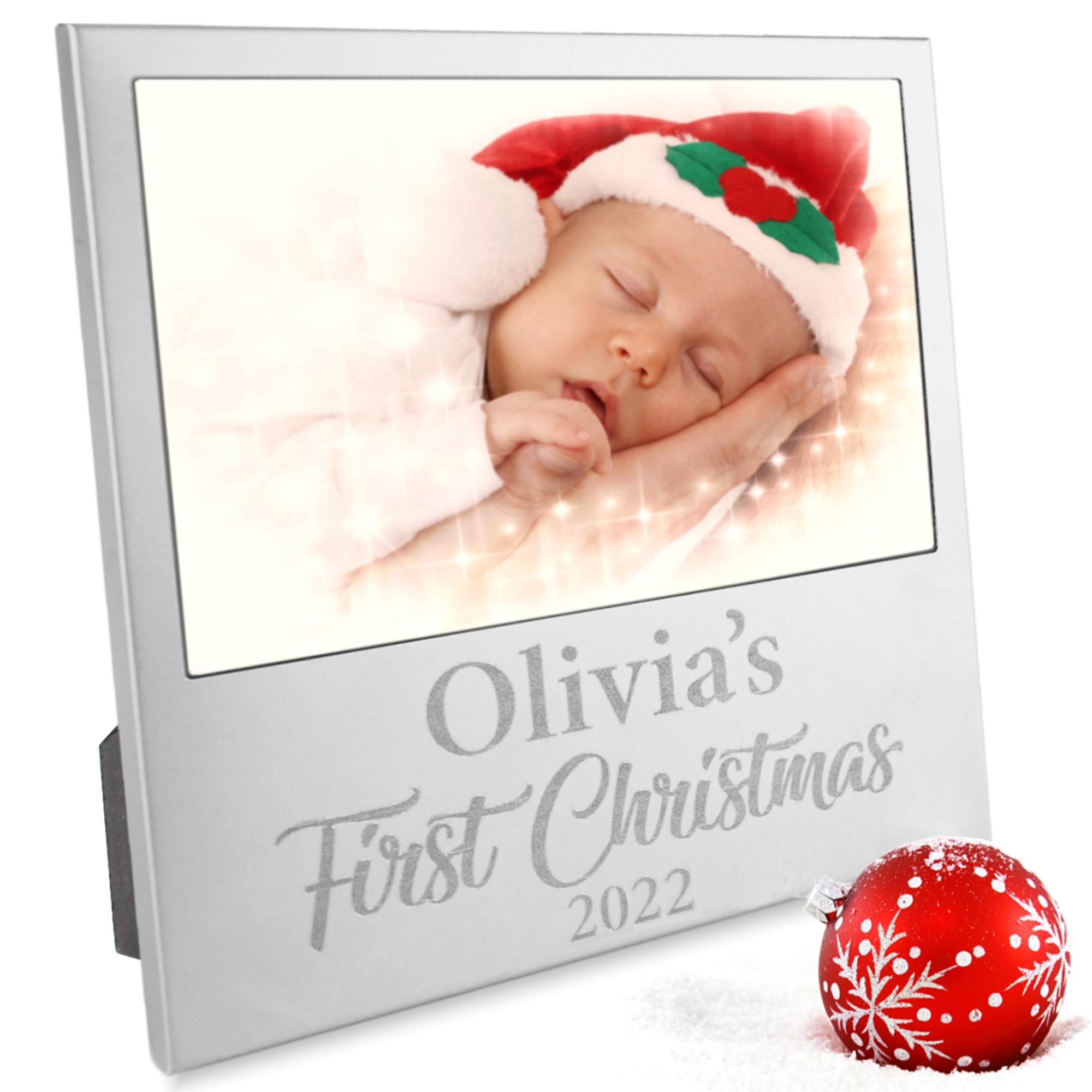Personalised Babys First Christmas Picture Photo Frame
