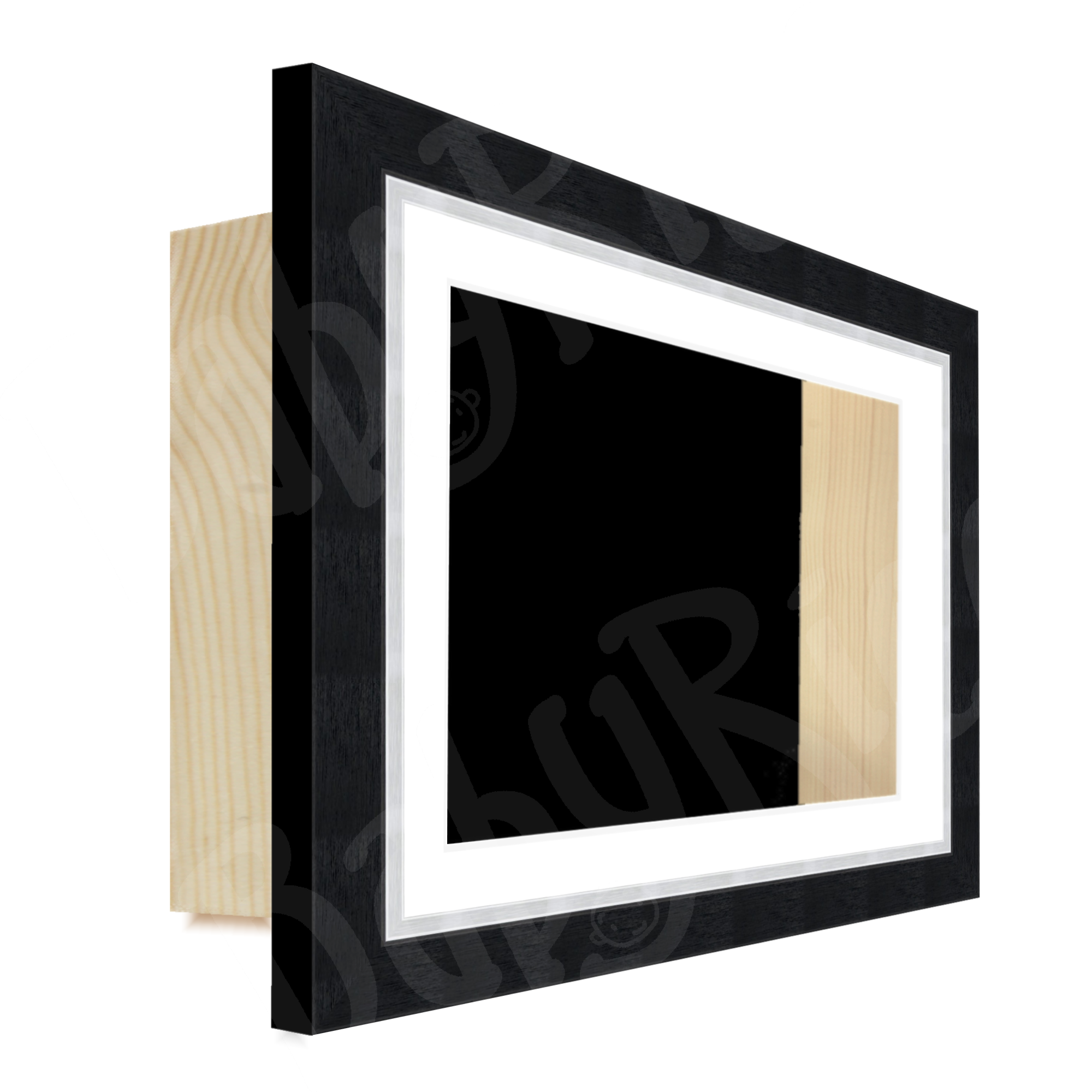 17x17 Frame with Mat - Silver 20x20 Frame Wood Made to Display