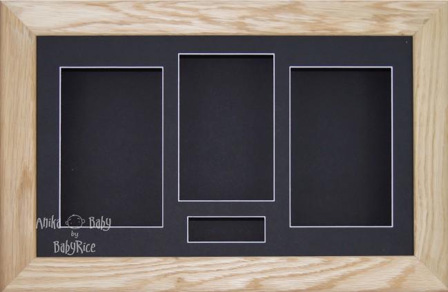 Large Solid Oak 3D Shadow Wooden Box Display Frame / Black