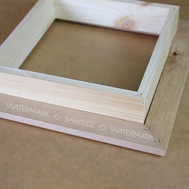 Rear of Ornate Frame – Pine Box for Depth