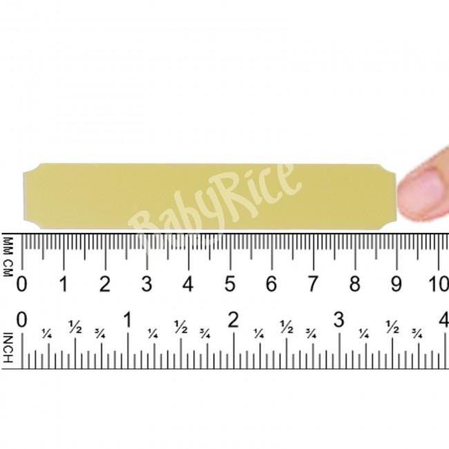 Gold Rectangle Plaque Scalloped Edges 90x15mm – Blank