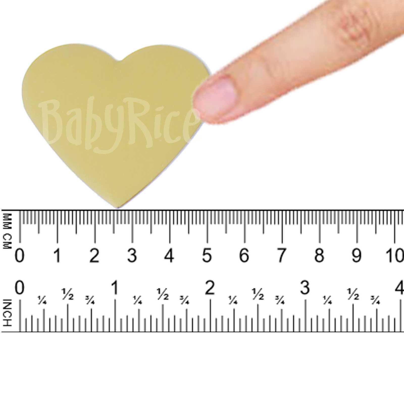 Large Gold Heart Plaque, 52x45mm / 2x1.75” inch – Blank