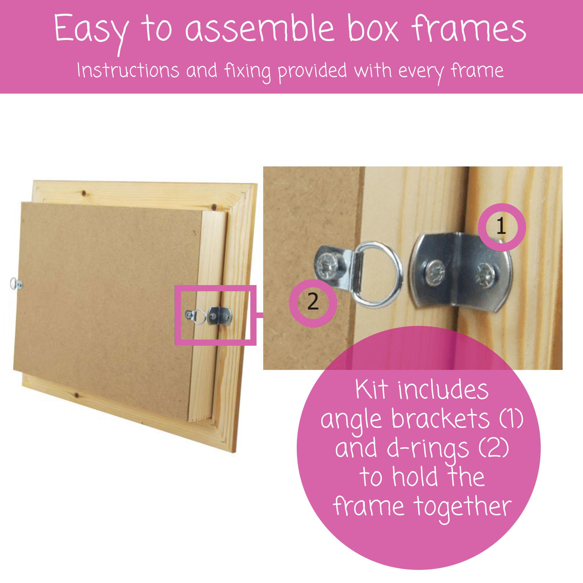 Rear of Ornate Frame – Pine Box for Depth